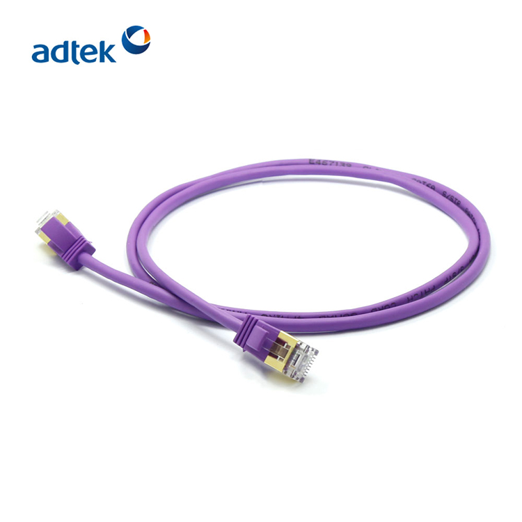 1m CAT6六类屏蔽（FTP）网络跳线 36AWG 紫色PVC/LSZH