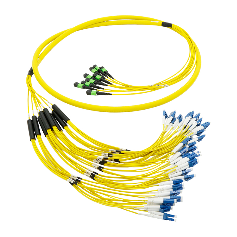 MTP®/APC-LC/UPC 单模双工 OS1/OS2 9/125预端接多芯光纤跳线